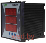 Указатель тока DMA-3T однофазный, 0,05-5А, с внешним ТТ до 9999А, цифровая индикация, монтаж на панель